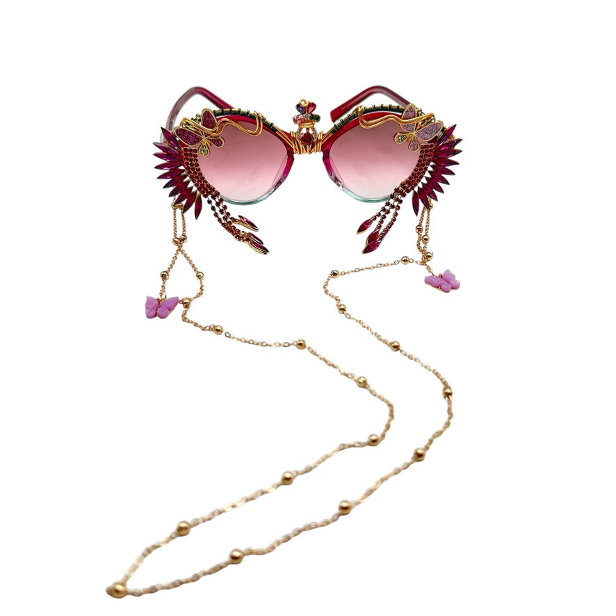 Butterfly Crystal Pendant Necklace with Chain - Elegant Jewelry for Women, Gift for Her, Perfect for Parties, Weddings & Special Occasions