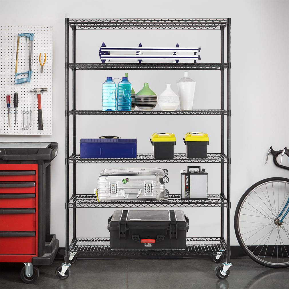 BestMassage Heavy Duty 6-Tier Wire Shelving Unit - 18
