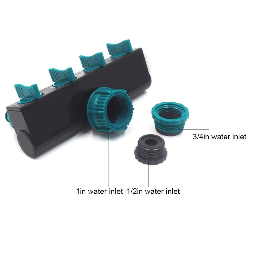 4-Way Garden Hose Splitter with 1/4