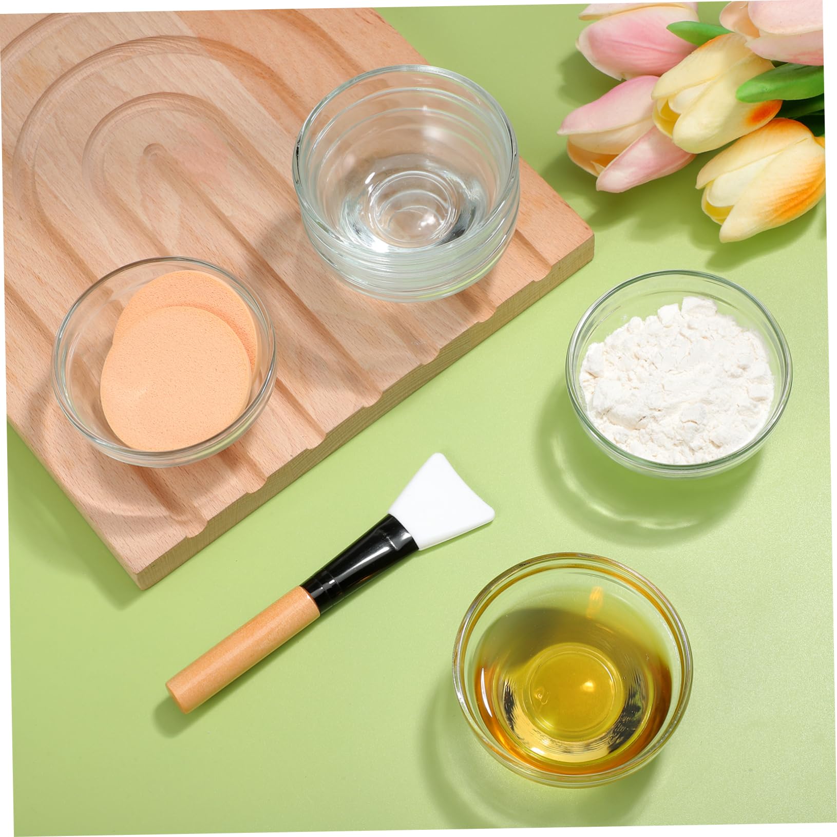 Healvian 10-Piece Mask Bowl Set with Lids - Skin Applicator Bowls, Facial Mixing Cups for Spa, Party Supplies, Salad & Dessert Bowls - Perfect for DIY Skincare, Tea Masks, and Food Serving (Black)