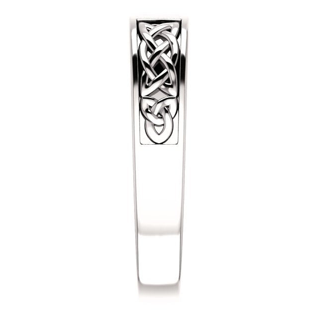14KT Gold 3/4 CT Princess Cut Diamond Celtic Ring for Men - Elegant Wedding Band & Anniversary Gift - Perfect for Celtic Weddings, Irish Heritage Celebrations & Special Occasions