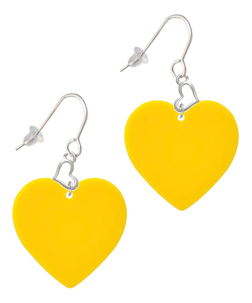 Delight Acrylic Heart French Earrings for Women - Party & Gift