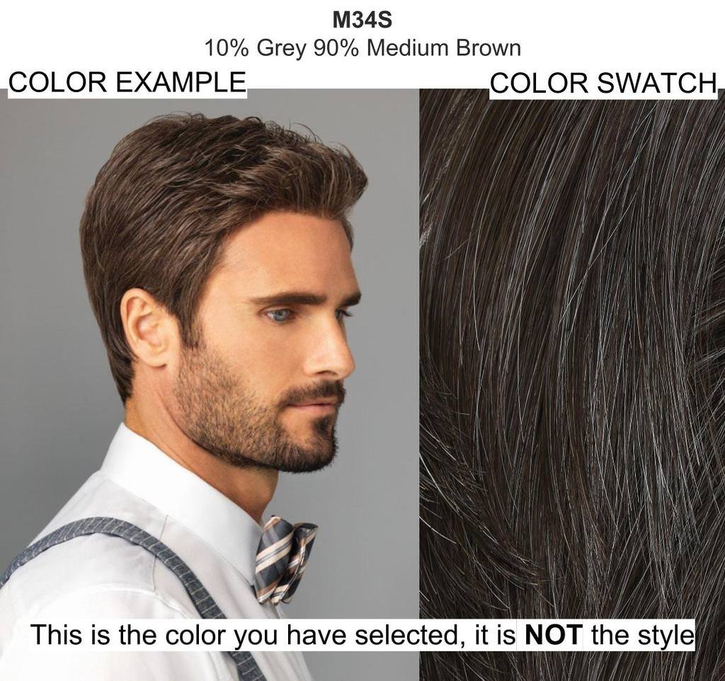 Reserved Wig by HIM - Synthetic Hair Wig with Christy's Wigs Q&A Booklet, BeautiMark Shampoo & Wide Tooth Comb (Color M34S) - Perfect for Cosplay, Daily Wear & Hair Loss Solutions