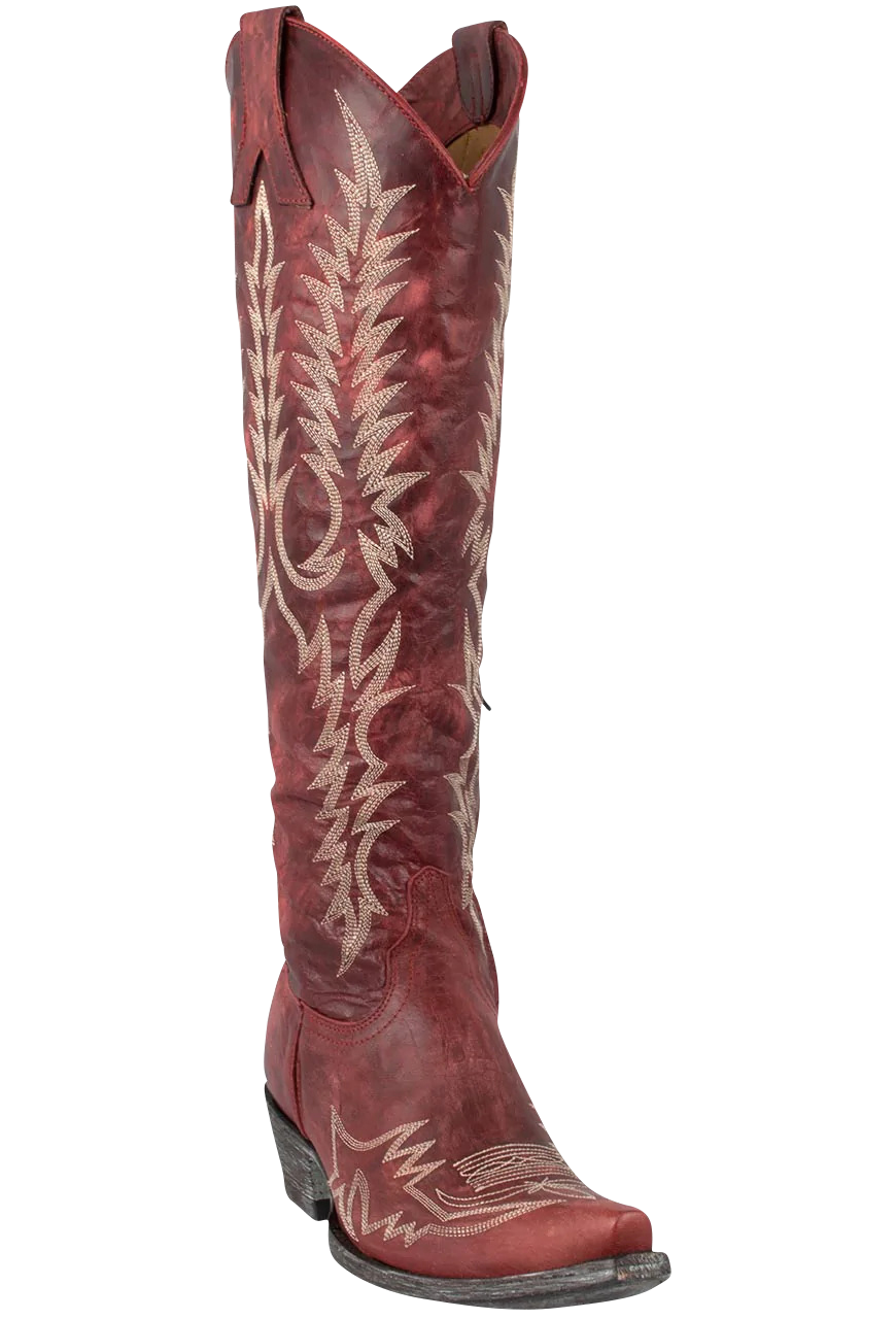 Old Gringo Mayra Women's Western Cowboy Boots - Genuine Goat Leather, Red - Perfect for Country Dancing, Rodeos & Western Fashion