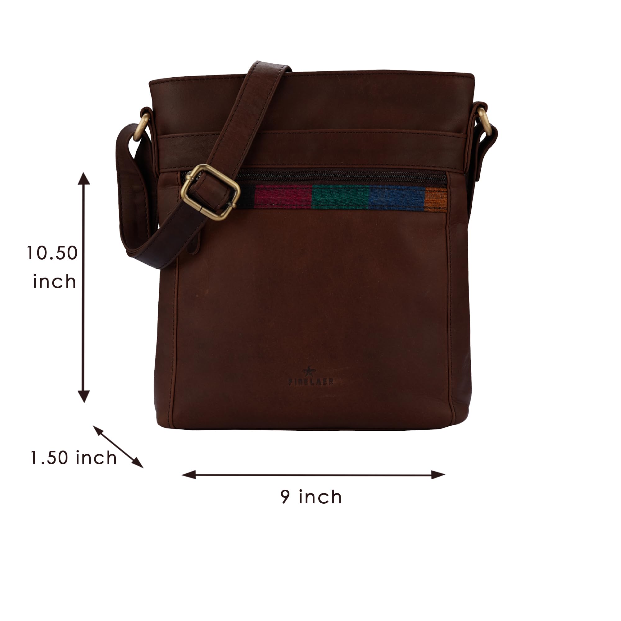 FINELAER Genuine Leather Crossbody Bag for Women - Small Purse with Zipper Pocket - Perfect for Everyday Use, Travel & Shopping