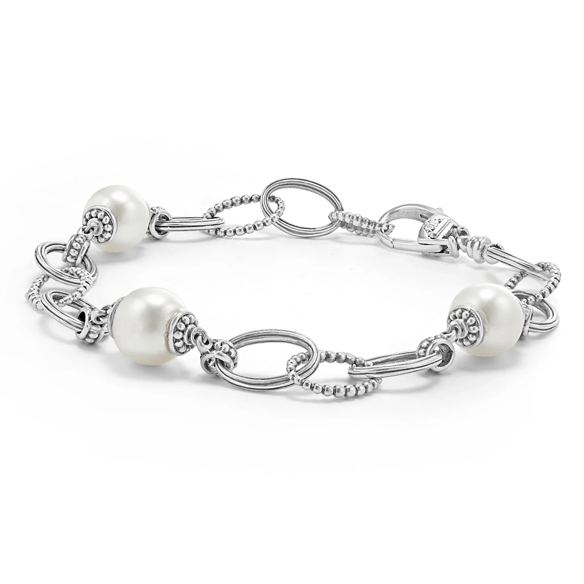 Luxury Caviar Pearl Link Bracelet for Women - Elegant & Timeless Jewelry Gift for Her - Perfect for Weddings, Parties & Special Occasions