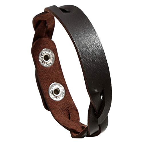 Stylish Knit Party Bracelets for Women - Colorful Leather & Simple Design Fashion Accessories jkr171 (Brown, One Size) - Perfect for Festivals, Weddings & Everyday Wear