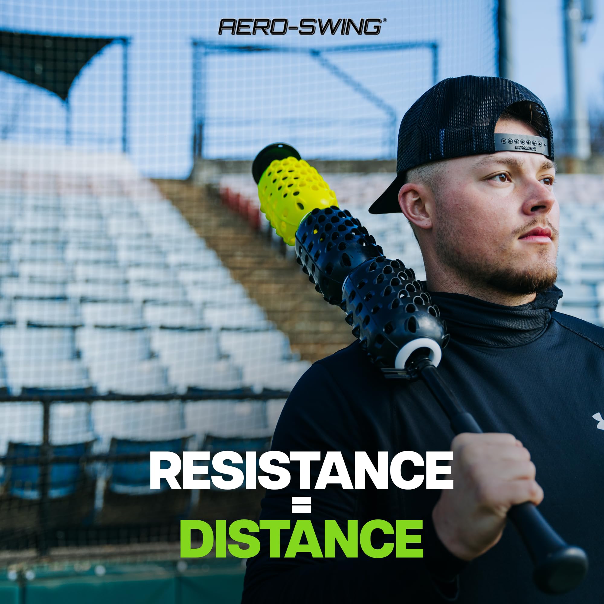 Aero Swing Baseball & Softball Swing Trainer - Air Resistance Bat Swing Trainer for Speed & Accuracy | Baseball & Softball Training Tool | Perfect for Batting Practice, Hitting Drills & Home Training