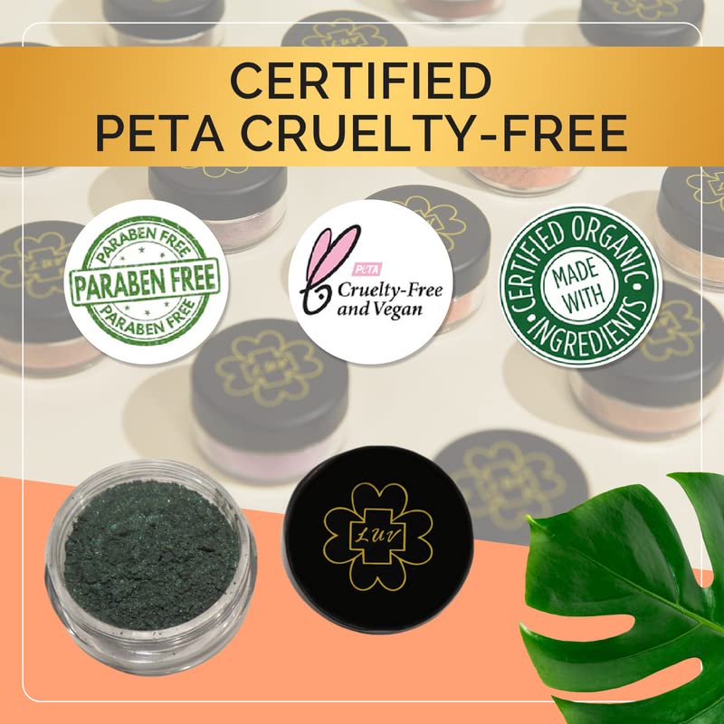 Mineral Loose Eyeshadow Pigment - 3g | Vegan, Gluten-Free, Talc-Free & Paraben-Free | Dark Forest Green | Perfect for Makeup Artists & DIY Cosmetics | Great for Professional Makeup, Halloween Looks & Creative Eye Art