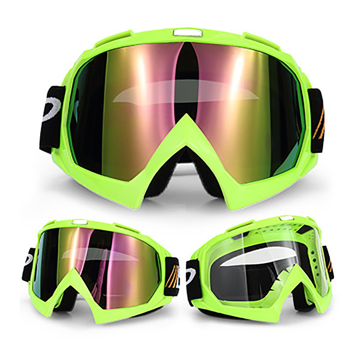 Motocross Goggles for Adults - Adjustable & Bendable Dirt Bike Racing Goggles for Cycling, Skiing & Off-Road Sports (Model KG27) | Perfect for Motocross, Mountain Biking & Winter Sports