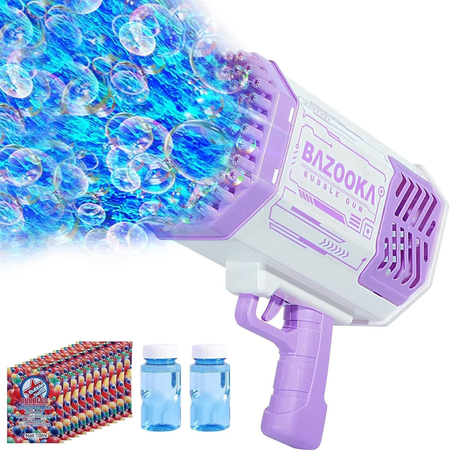 Electric Bubble Gun Bazooka Launcher - 69-Hole Bubble Blower Machine with Colorful LED Lights for Kids & Adults | Perfect for Birthday Parties, Weddings, Outdoor Play and Family Gatherings