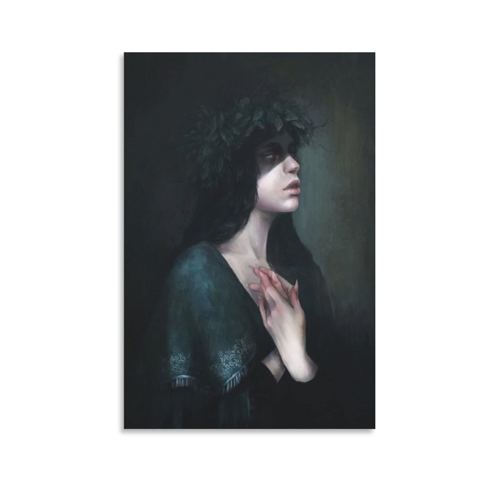 Horror & Gothic Art Posters - Beauty and Snake Illustration Wall Art for Bedroom, Living Room Decor - Aesthetic Abstract Prints, Wallpaper & Wall Decor (Perfect for Halloween, Gothic Themed Rooms & Dark Aesthetic Spaces)