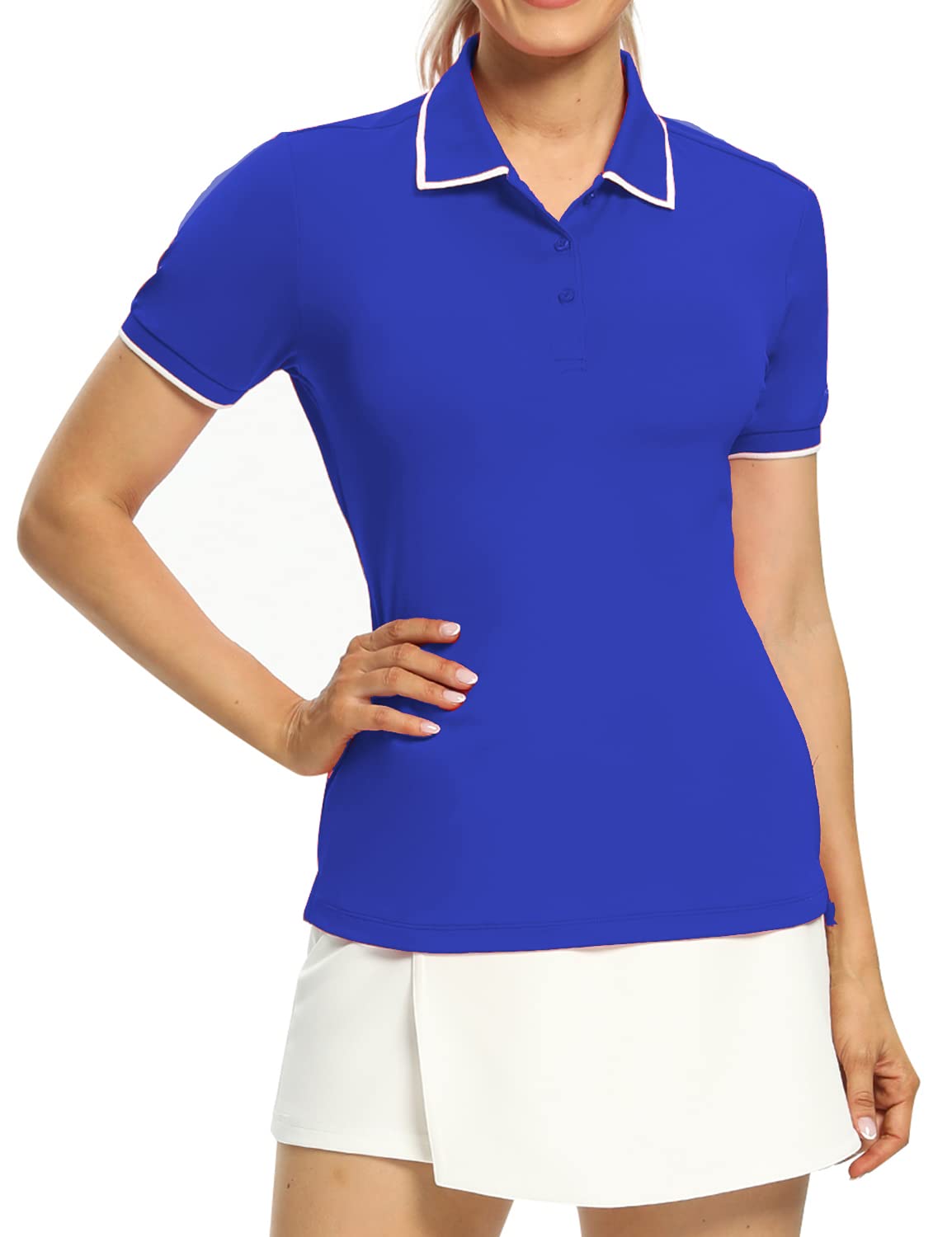 Hiverlay Women's UPF 50+ Golf Polo Shirts - Lightweight Quick-Dry Collared Tennis Top for Golf, Tennis & Workwear - Perfect for Outdoor Sports & Office Wear