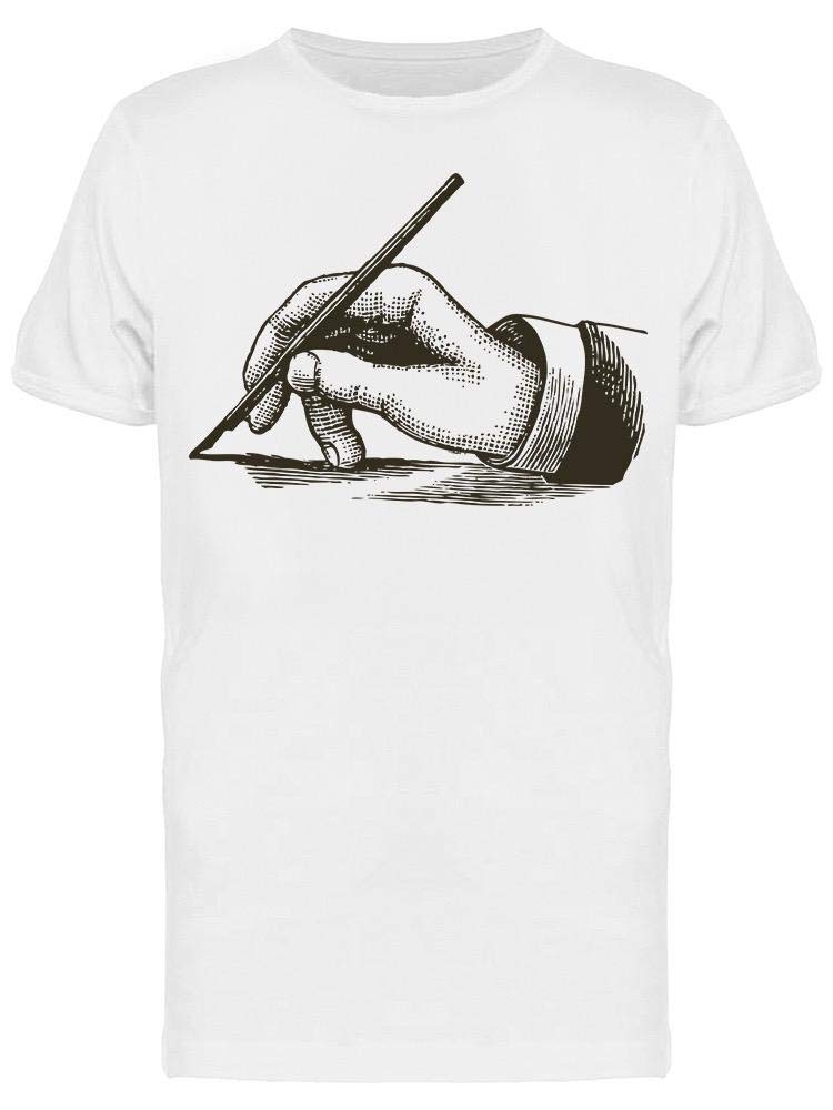 Engraved Style Writing Hand T-Shirt for Men - Comfortable Cotton Tee for Casual Wear, Street Style & Everyday Outfits