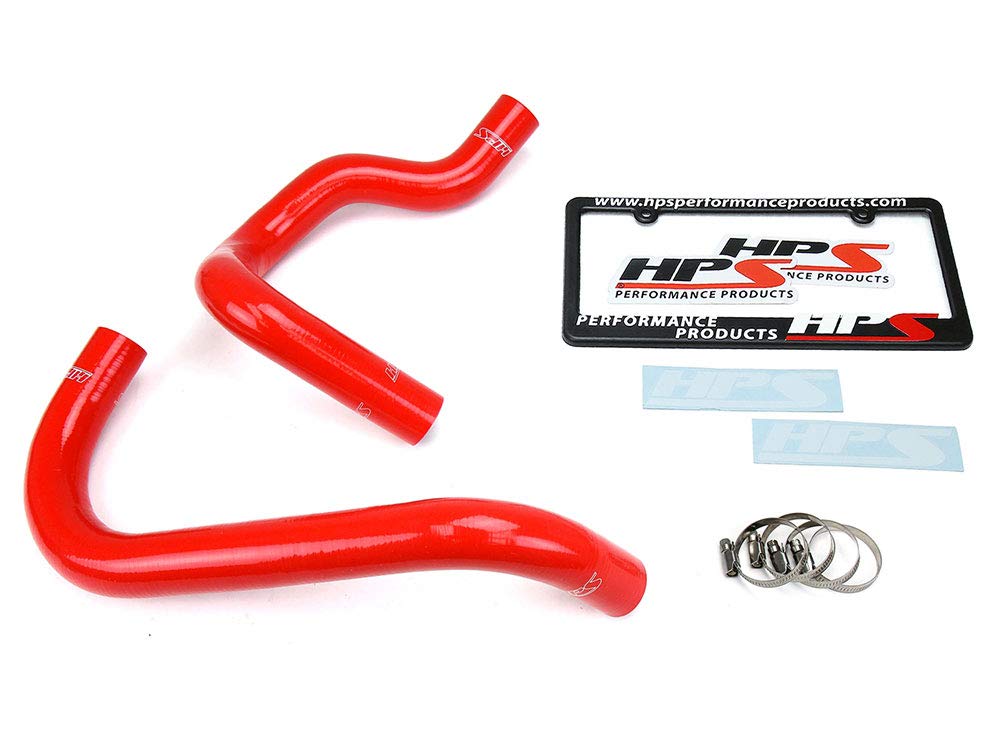 HPS Red Silicone Radiator Hose Kit - OEM Replacement 57-1746R-RED - High Performance Coolant Hose for Car, Truck & SUV Upgrades - Perfect for Racing, Off-Road & Daily Driving