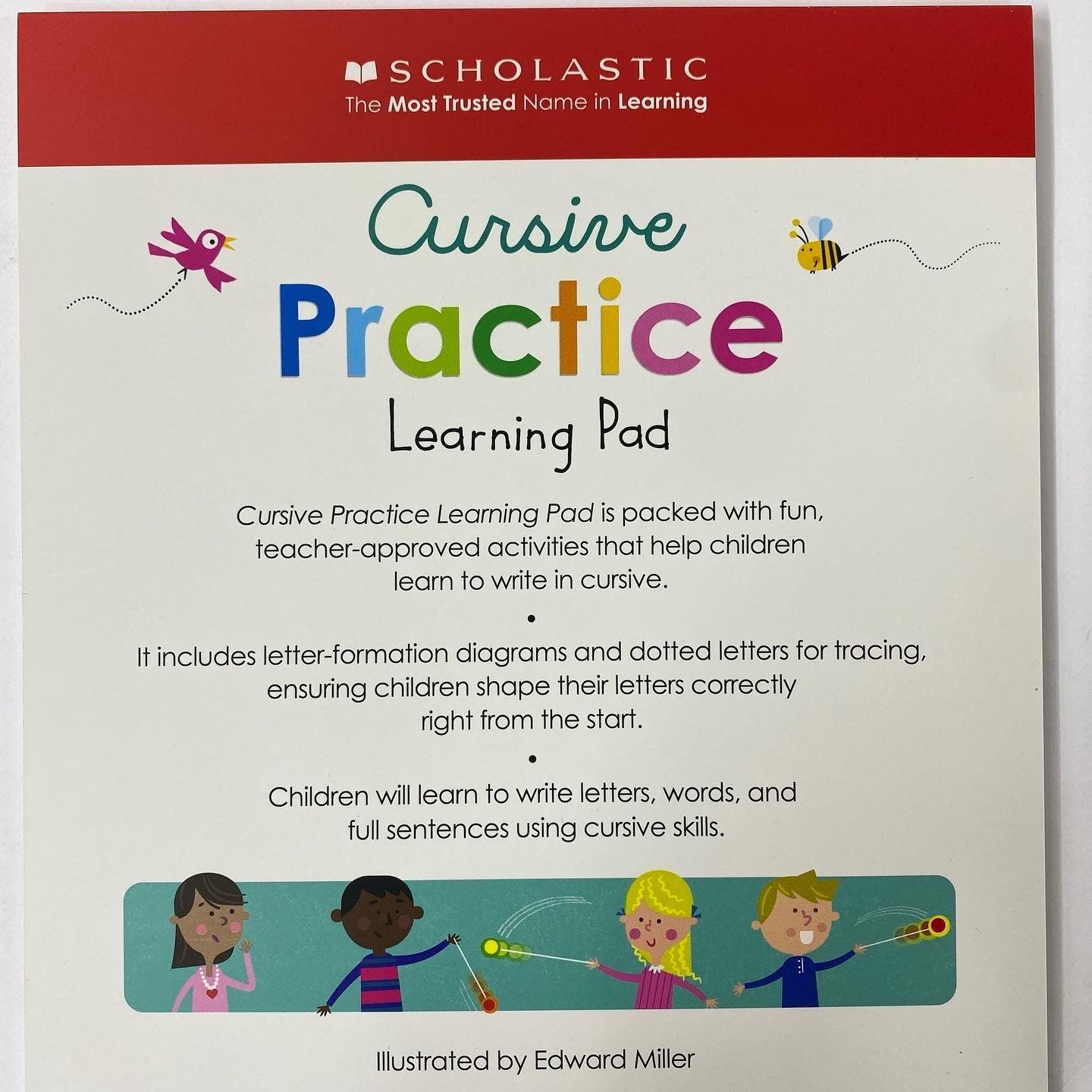 Cursive Writing Practice Pad for Kids - Reusable Handwriting Workbook for Learning & Improving Cursive Skills - Perfect for Homeschooling & Classroom Use