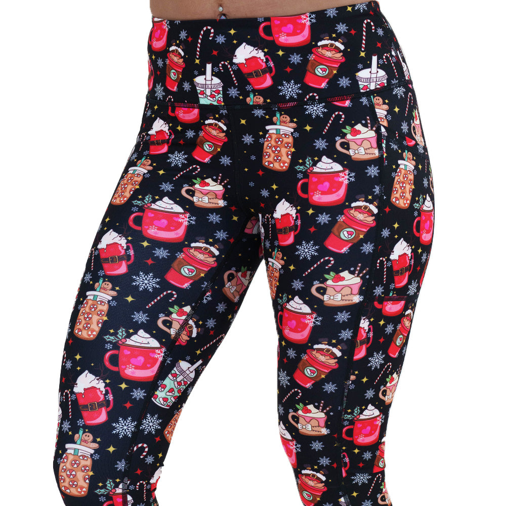 Treat Yo Self Leggings - High Waisted Yoga Pants for Women, Soft & Stretchy Workout Leggings - Perfect for Yoga, Gym, Running and Lounge Wear