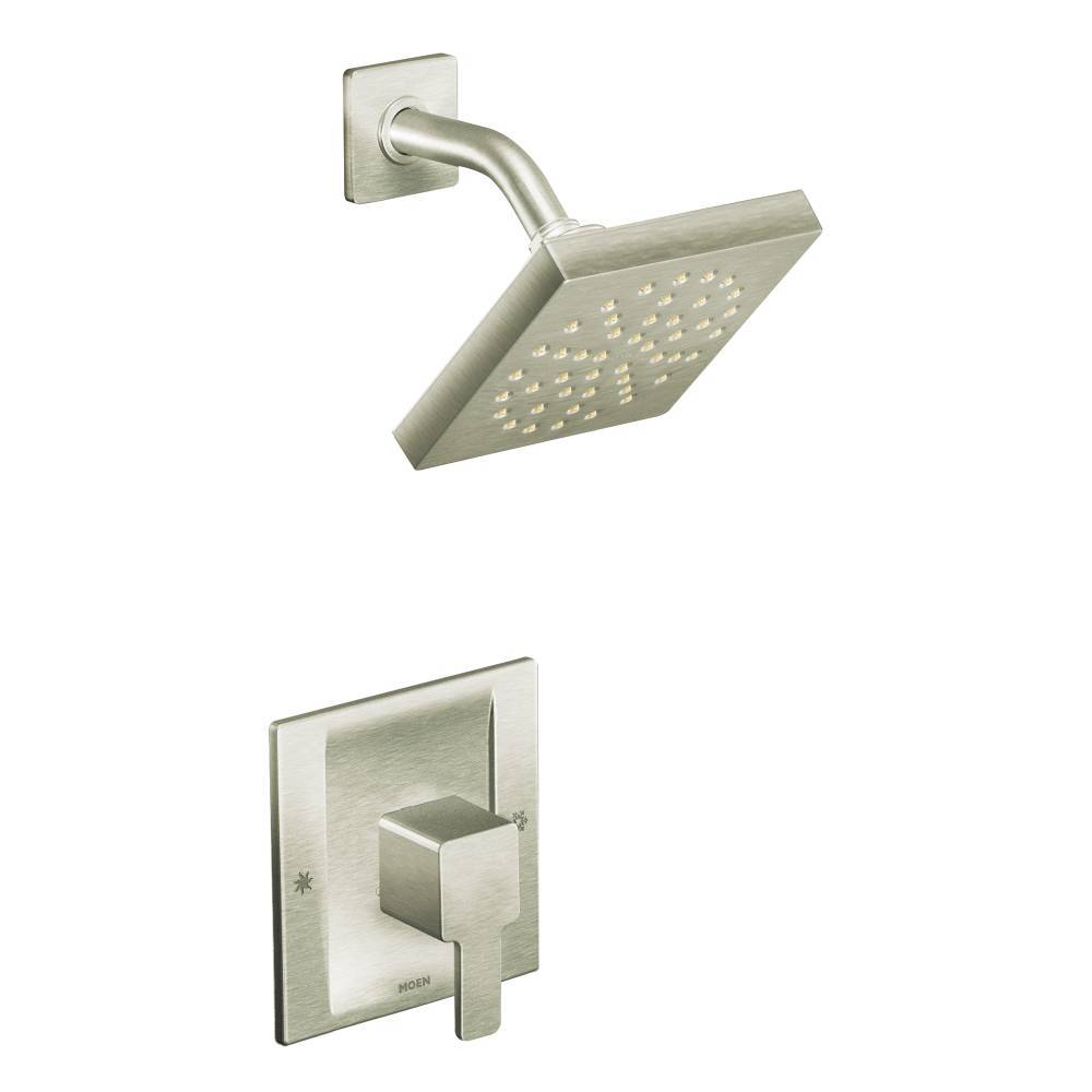 Moen TS2712EPBN 90 Degree Posi-Temp Eco-Performance Shower Trim in Brushed Nickel - Water-Saving Bathroom Fixture for Modern Homes