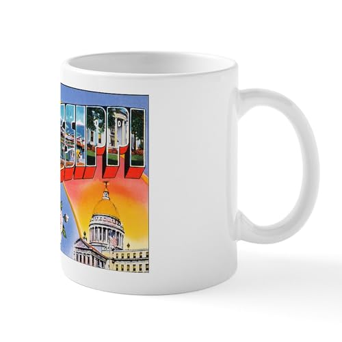 White - Mississippi Greetings Mug
