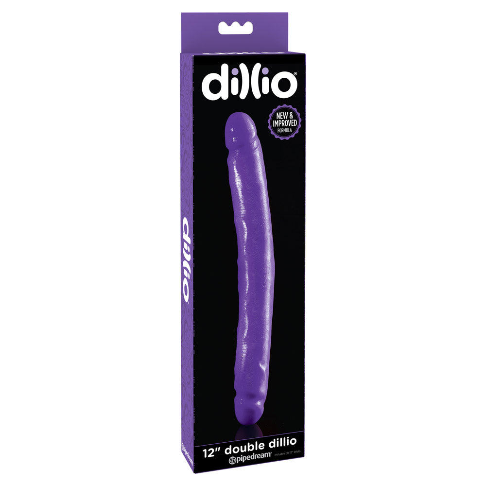 Dillio 12 Inch Double-Ended Silicone Dildo for Couples - Waterproof & Body-Safe Adult Toy for Solo Play, Partner Fun and BDSM Exploration