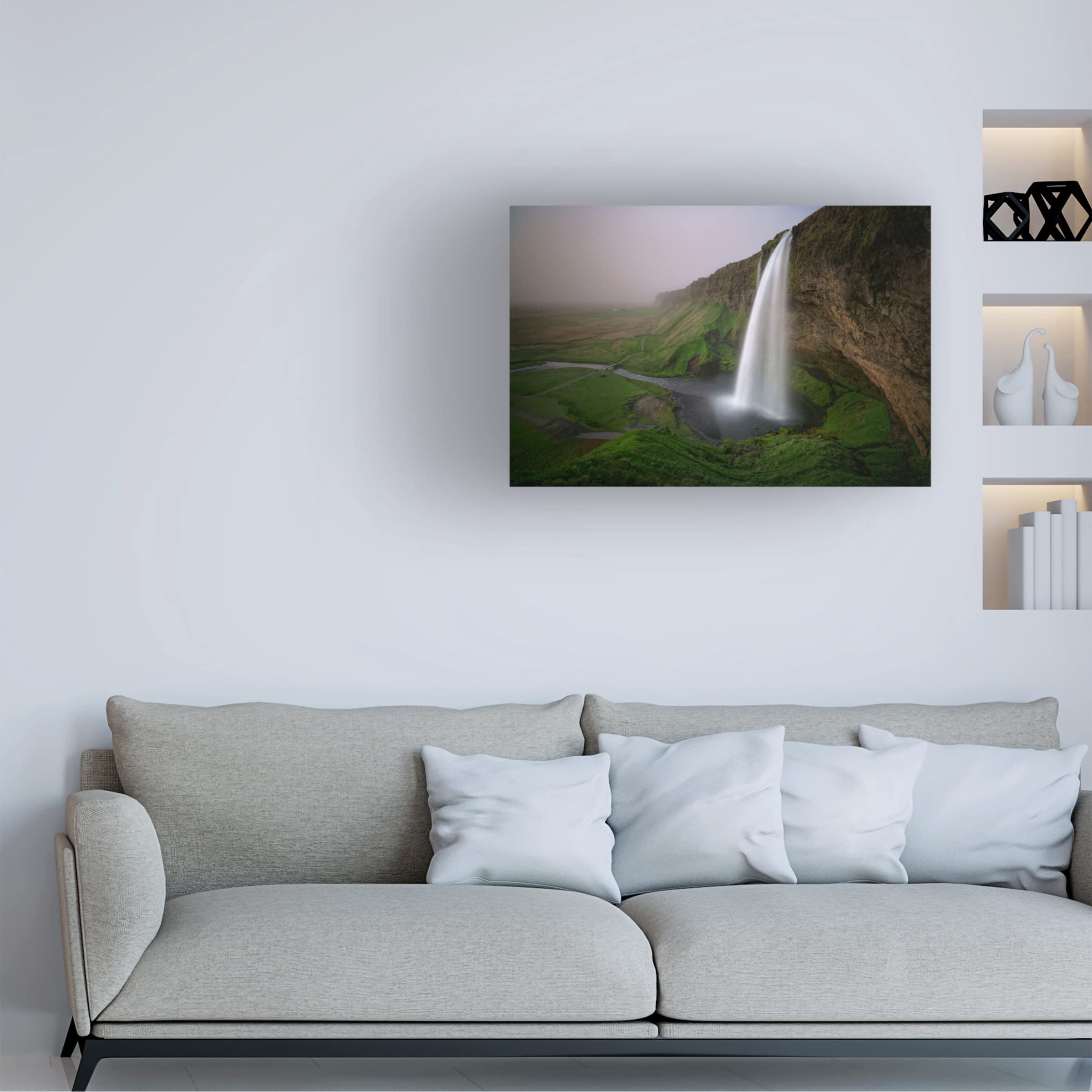 Trademark Fine Art 'With Ash From The Volcano' Canvas Wall Art by Raymond Hoffmann - Stunning Landscape Painting for Living Room, Bedroom & Office Decor