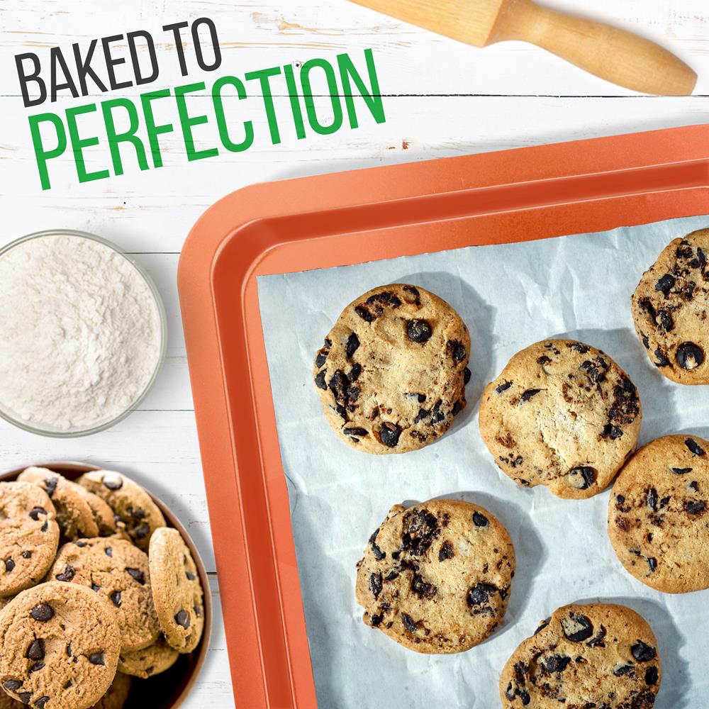 Non-Stick Baking Pan Set for Home Kitchen - 3-Piece Cookie Sheet, Cake Pan & Loaf Pan - Perfect for Baking Cakes, Cookies & Breads (Oven Safe, Easy Clean)
