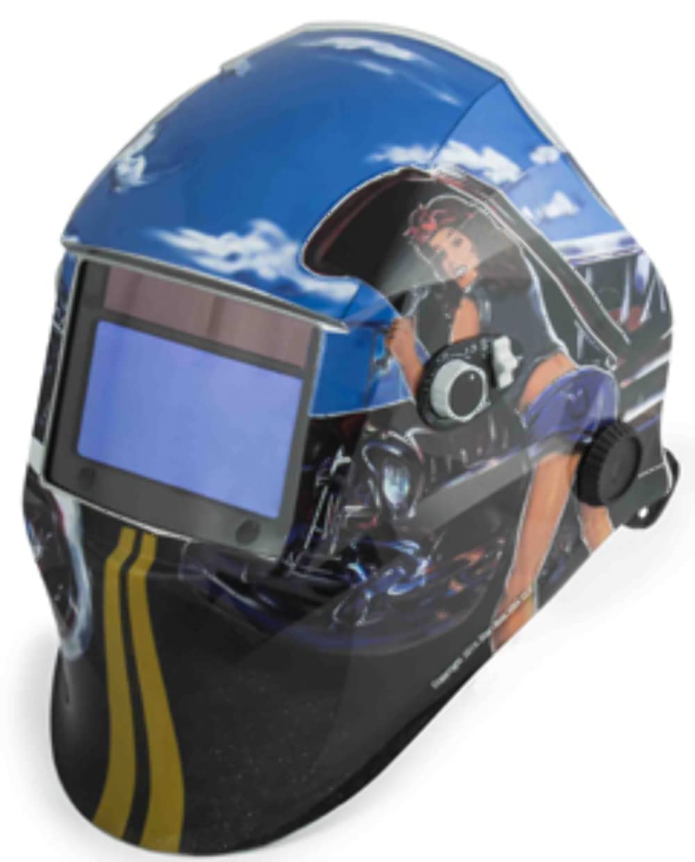 Titan Solar Powered Auto Darkening Welding Helmet (Model 45005) - Professional Welding Mask for Arc, MIG, TIG & Plasma Cutting - Ideal for Construction, Metal Fabrication & DIY Projects