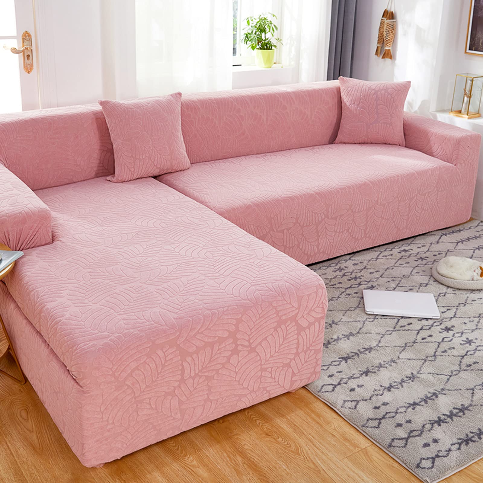 Washable Elastic Solid Color Sofa Slipcover for 2 Seater Loveseat - Non-Slip Couch Cover for Pets, Kids & Family Use - Perfect for Living Room, Apartment & Home Decor