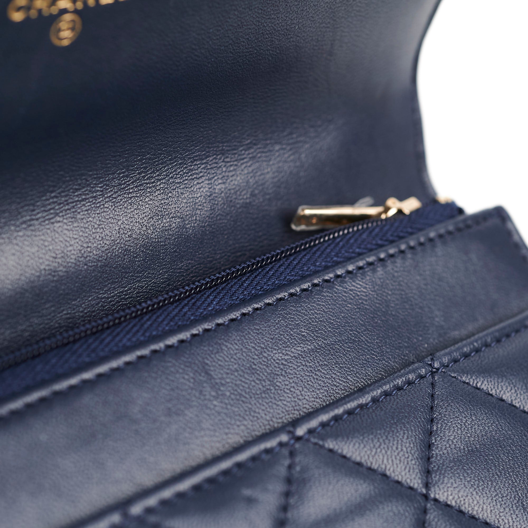 Chanel Seasonal Wallet On Chain Lambskin Navy Microchipped - Luxury Crossbody Bag for Women, Perfect for Parties, Date Nights & Special Occasions