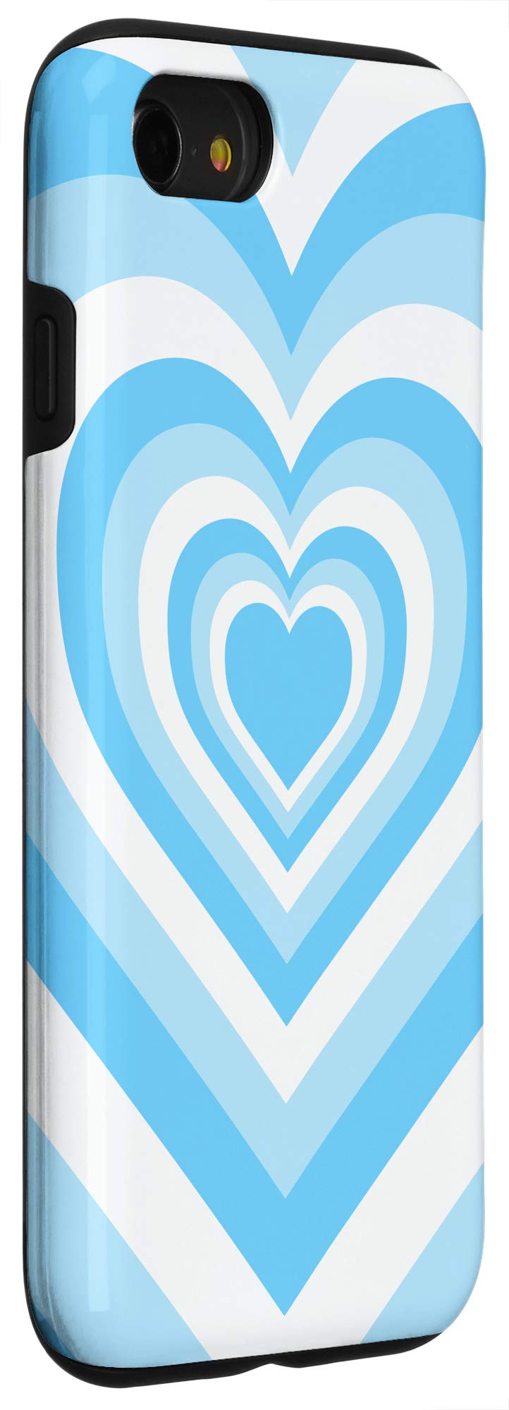 iPhone SE (2020) / 7 / 8 Blue Love Heart Coffee Latte Cute Valentines Day Phone Case - Perfect for Daily Use, Gifts, and Special Occasions