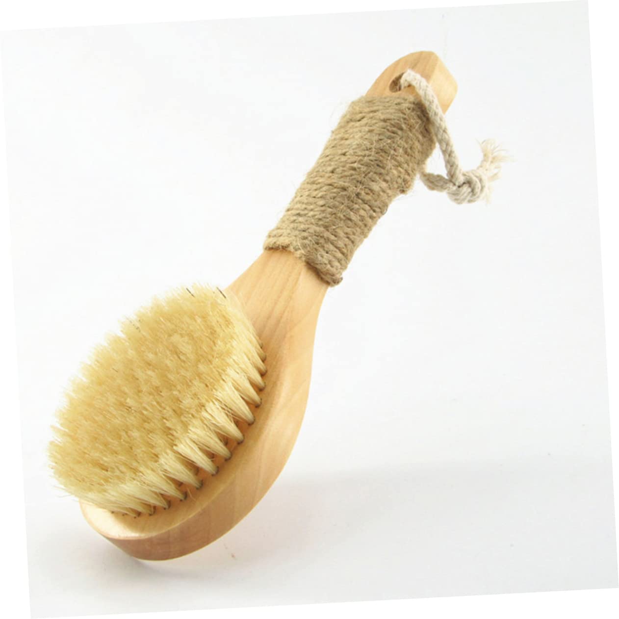 FOMIYES Hanging Bath Brush with Anti-Slip Short Handle - 20CM Body Scrubber with Sturdy Bristles for Shower & Exfoliation - Perfect for Back Cleaning, Foot Scrub, and Spa Relaxation at Home