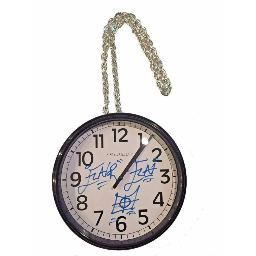 Flavor Flav Signed Clock Necklace with COA - Authentic Flava Flav Autograph Collectible - Perfect for Hip Hop Fans & Music Memorabilia Collectors