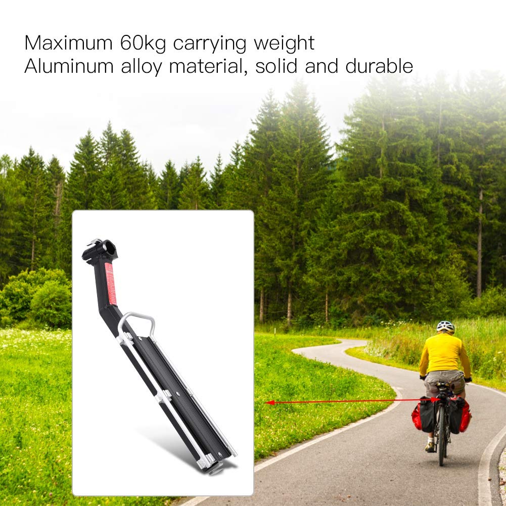 VBESTLIFE Alloy Rear Bike Rack - Heavy Duty Mountain Bicycle Carrier for Luggage & Bags - Perfect for Cycling, Camping & Outdoor Sports Adventures