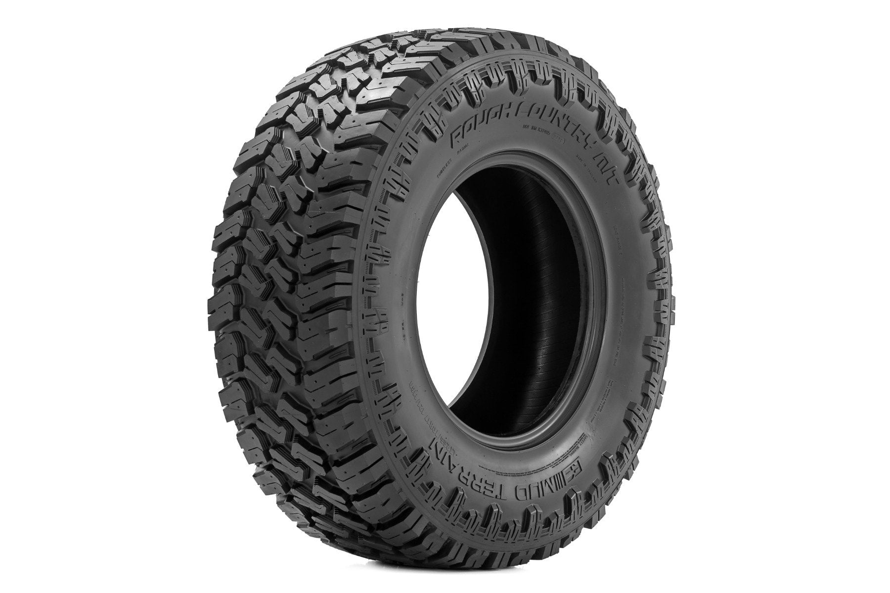 265/70R17 Rough Country M/T Mud Terrain Tires - Dual Sidewall Design (98010134) for Off-Road Trucks, SUVs & Jeeps - Perfect for Mud, Sand & Rocky Trails