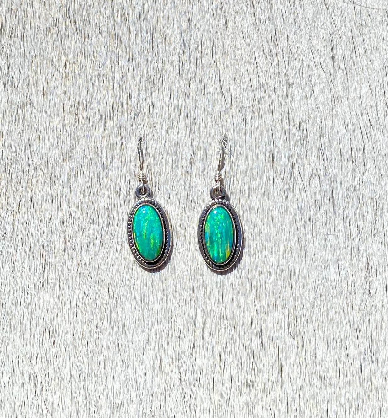 Green Opalite Earrings for Women - Natural Stone Dangle Earrings - Boho Chic Jewelry for Everyday Wear & Special Occasions