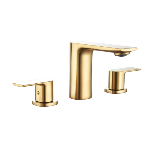 TIMELYSS 3-Hole Widespread Bathroom Vanity Faucet - F13127 - Modern Chrome Finish for Sink, Countertop & Bathroom Decor