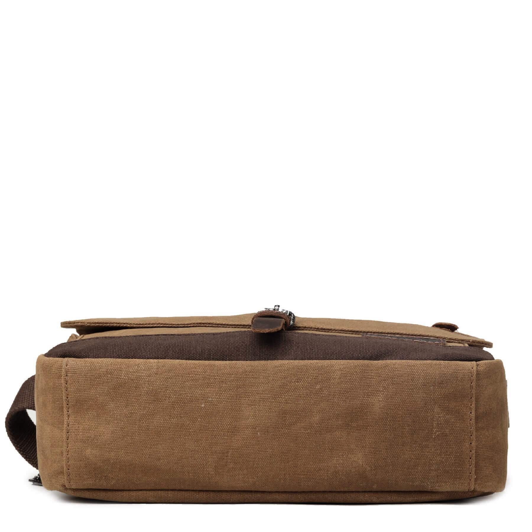 TRP0443 Troop London Heritage Canvas Leather Messenger Bag - Stylish Laptop & Tablet Friendly Travel Bag for Work, School & Daily Commute