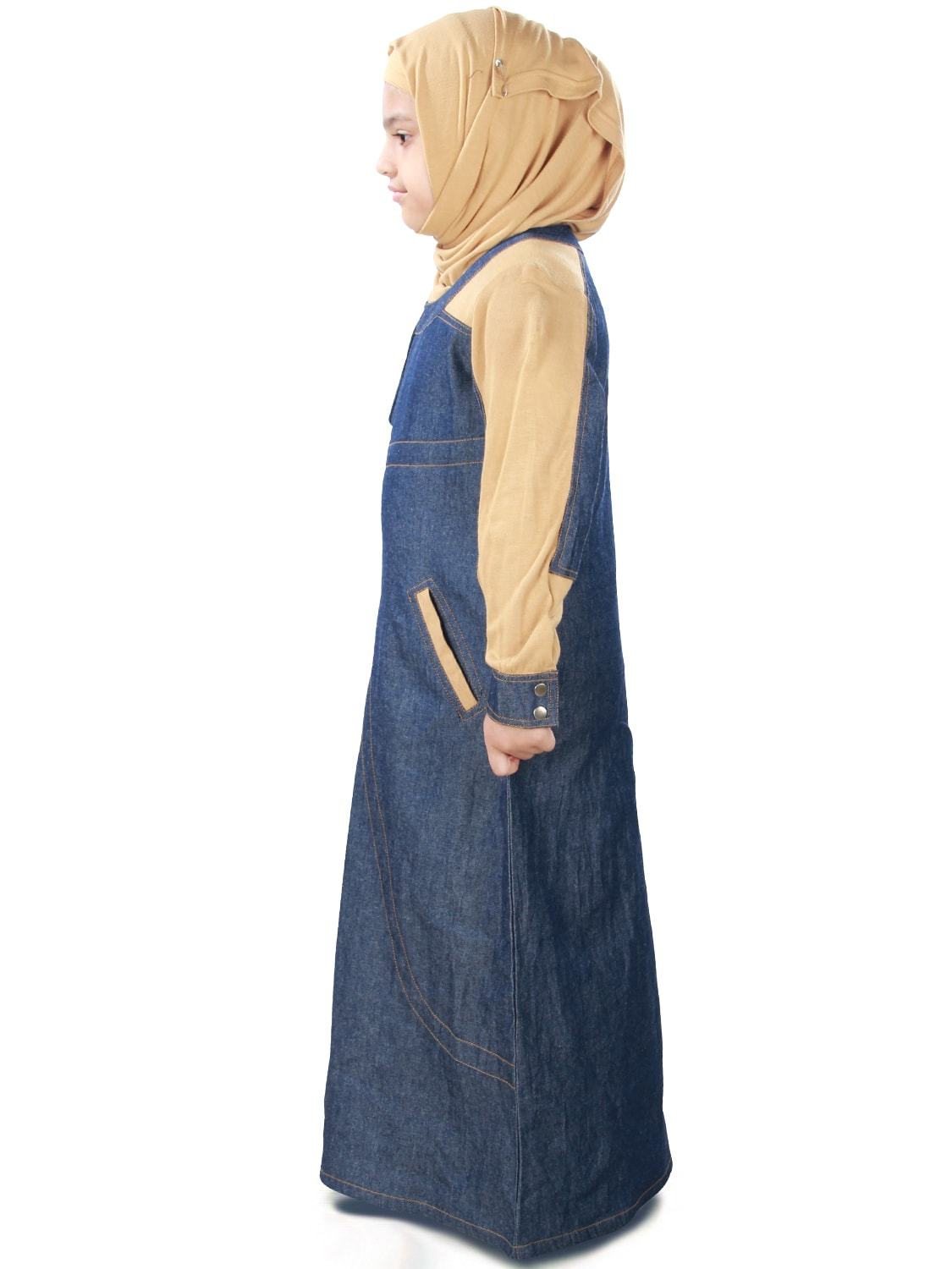 Afifa Kids Abaya Dress - Islamic Prayer Dress for Girls - Perfect for Eid, Mosque, and Special Occasions