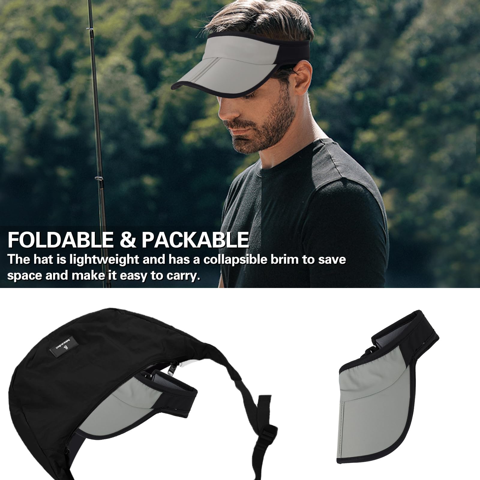 Best Sports Sun Visor Hats for Men & Women - Foldable Brim, Lightweight & Packable Adjustable Visor Cap for Running, Golf, Tennis - Perfect for Outdoor Activities & Summer Sports