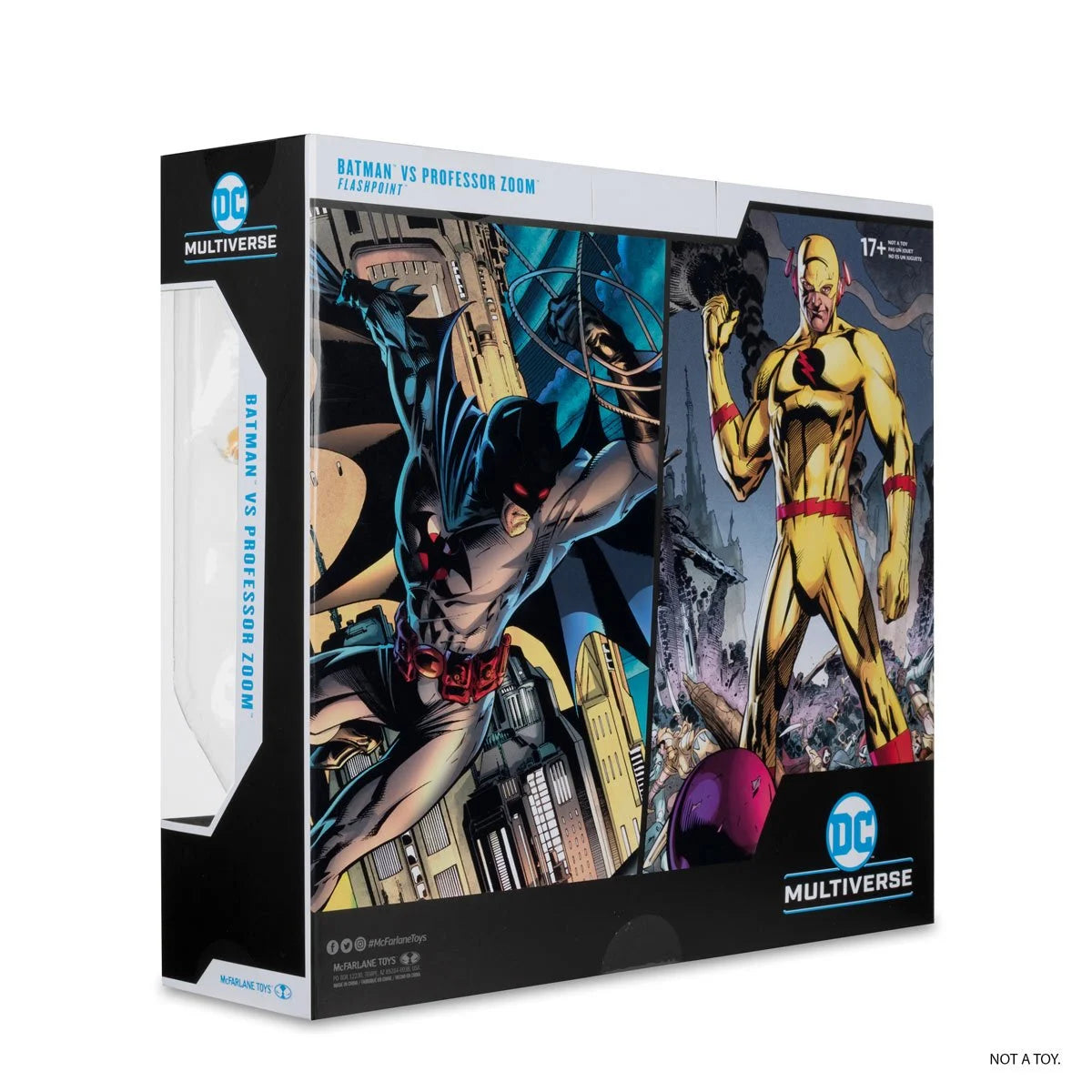 Batman vs. Professor Zoom Flashpoint DC Multiverse Action Figure 2-Pack Set - Collectible Superhero Figures for Display, Gifts & Comic Book Scenes