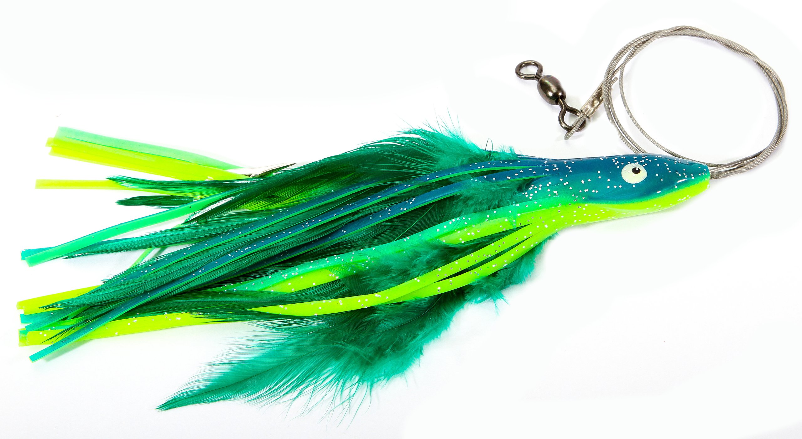 Boone Dolphin Wire Rigged Rig 2 - Saltwater Fishing Lure for Offshore & Inshore Game Fish - Perfect for Trolling, Casting & Jigging