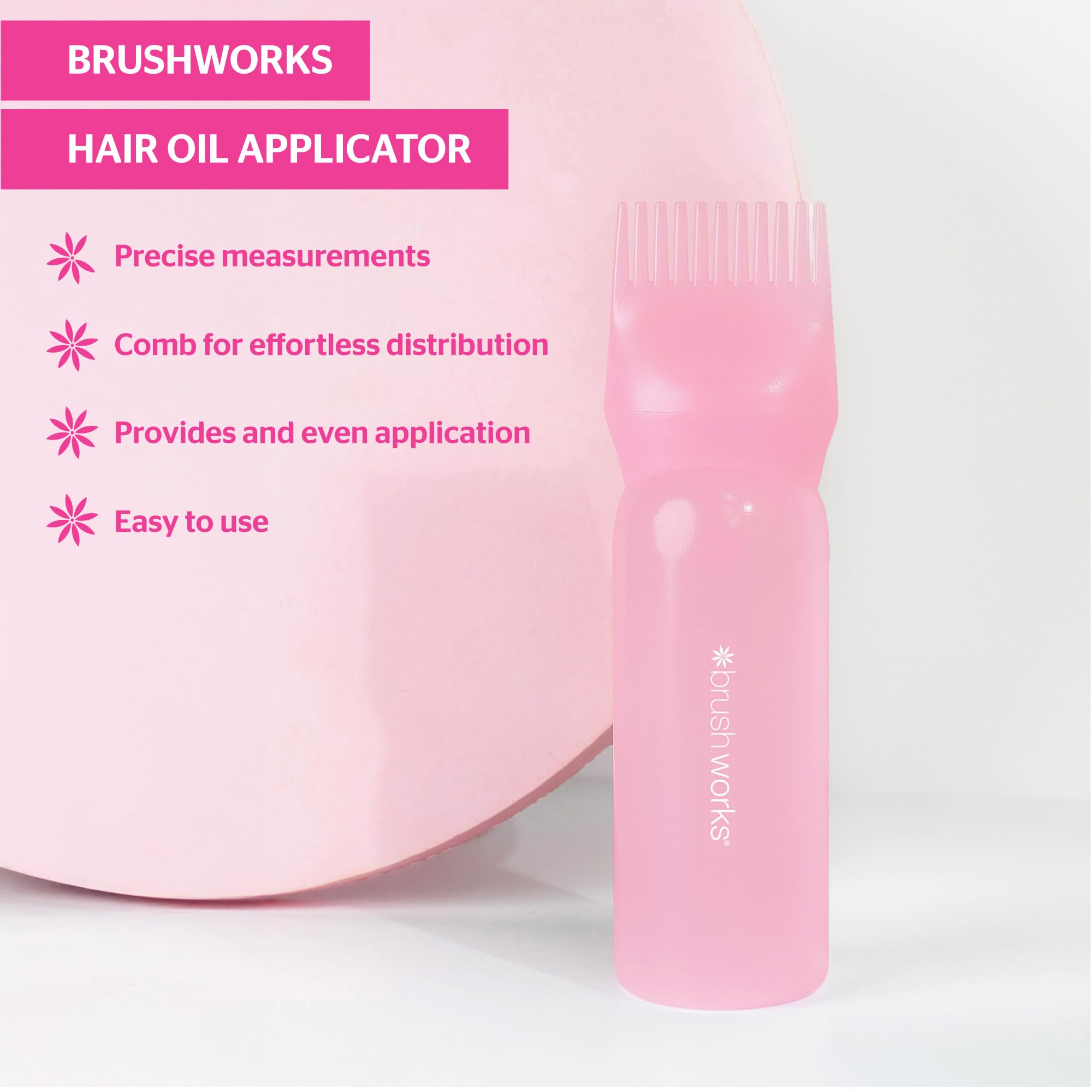 Brushworks Hair Oil Applicator Brush - Professional Hair Styling Tool for Even Oil Distribution | Perfect for Salon, Home Use & DIY Hair Care