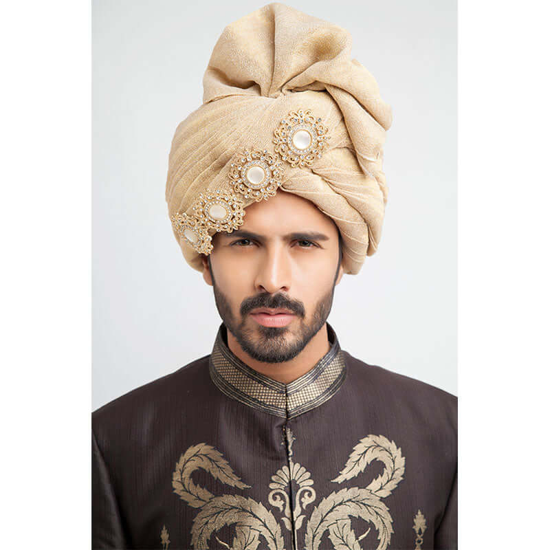 Antique Dull Gold and Charcoal Brocade Sherwani for Men | Traditional Indian Wedding Attire | Perfect for Ethnic Weddings, Festivals & Special Occasions