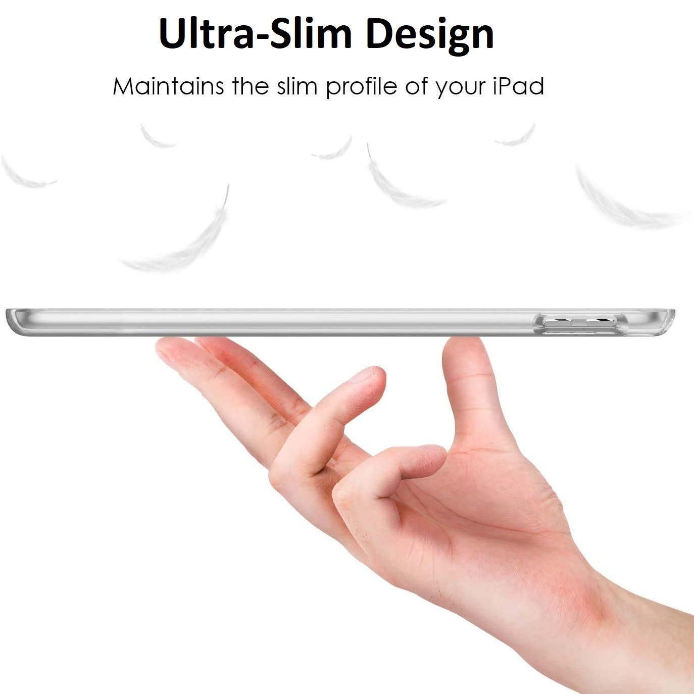 Shockproof Clear Bumper Case for iPad Air (2013) & iPad Air 2 (2014) - Slim Fit TPU Cover with Reinforced Corners | Lightweight Transparent Protection for Work, Travel & Everyday Use