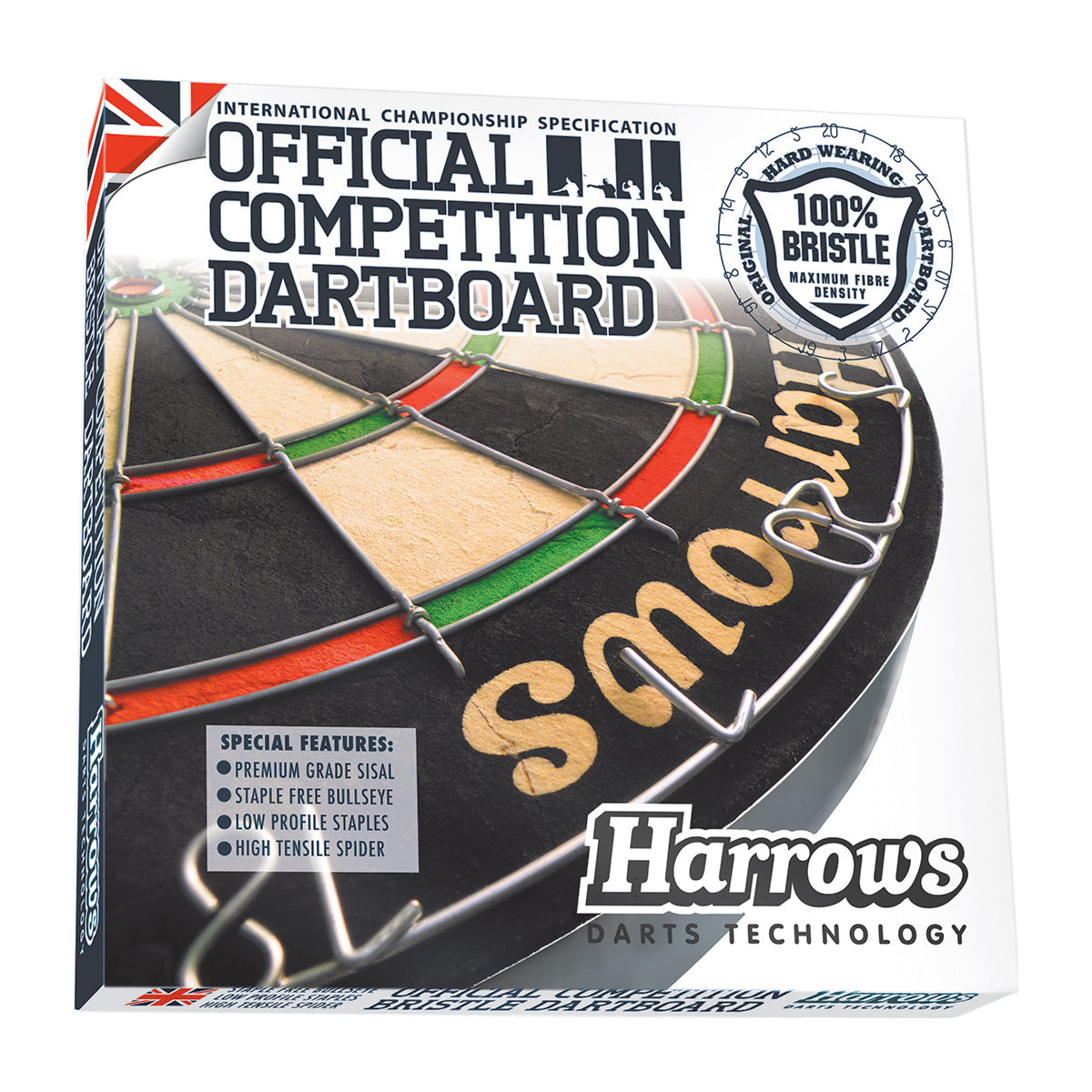 Harrows Official Competition Dartboard - Professional Bristle Dartboard for Tournaments & Home Play | Perfect for Bars, Game Rooms & Sports Enthusiasts