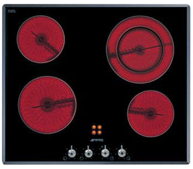Smeg 60cm Classic Aesthetic Ceramic Cooktop SA661X2 - Premium Electric Stove for Modern Kitchens | Perfect for Home Cooking, Baking & Entertaining