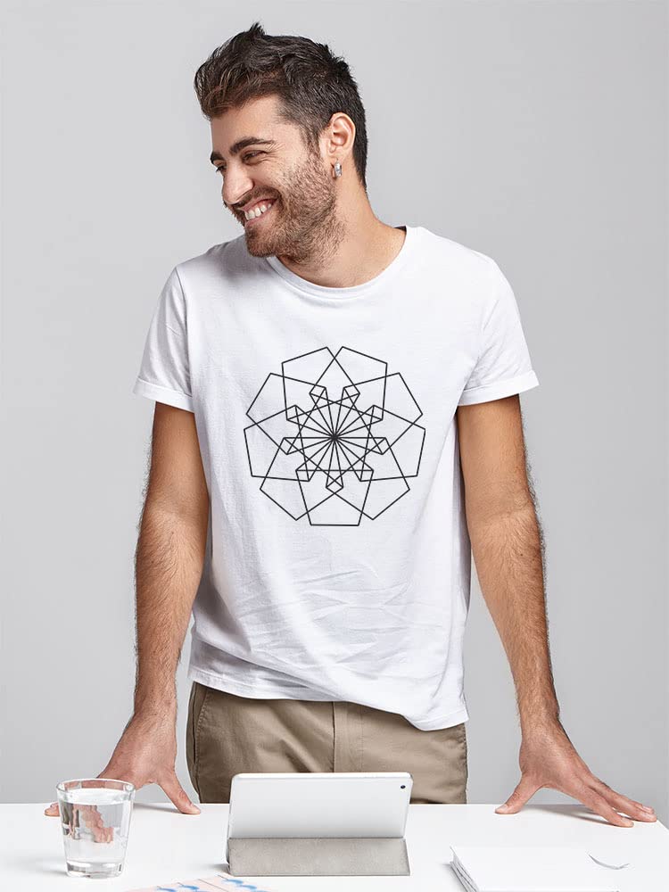 Men's Rose Print Trapezoid Design T-Shirt - Casual Wear for Everyday Outfits & Street Style