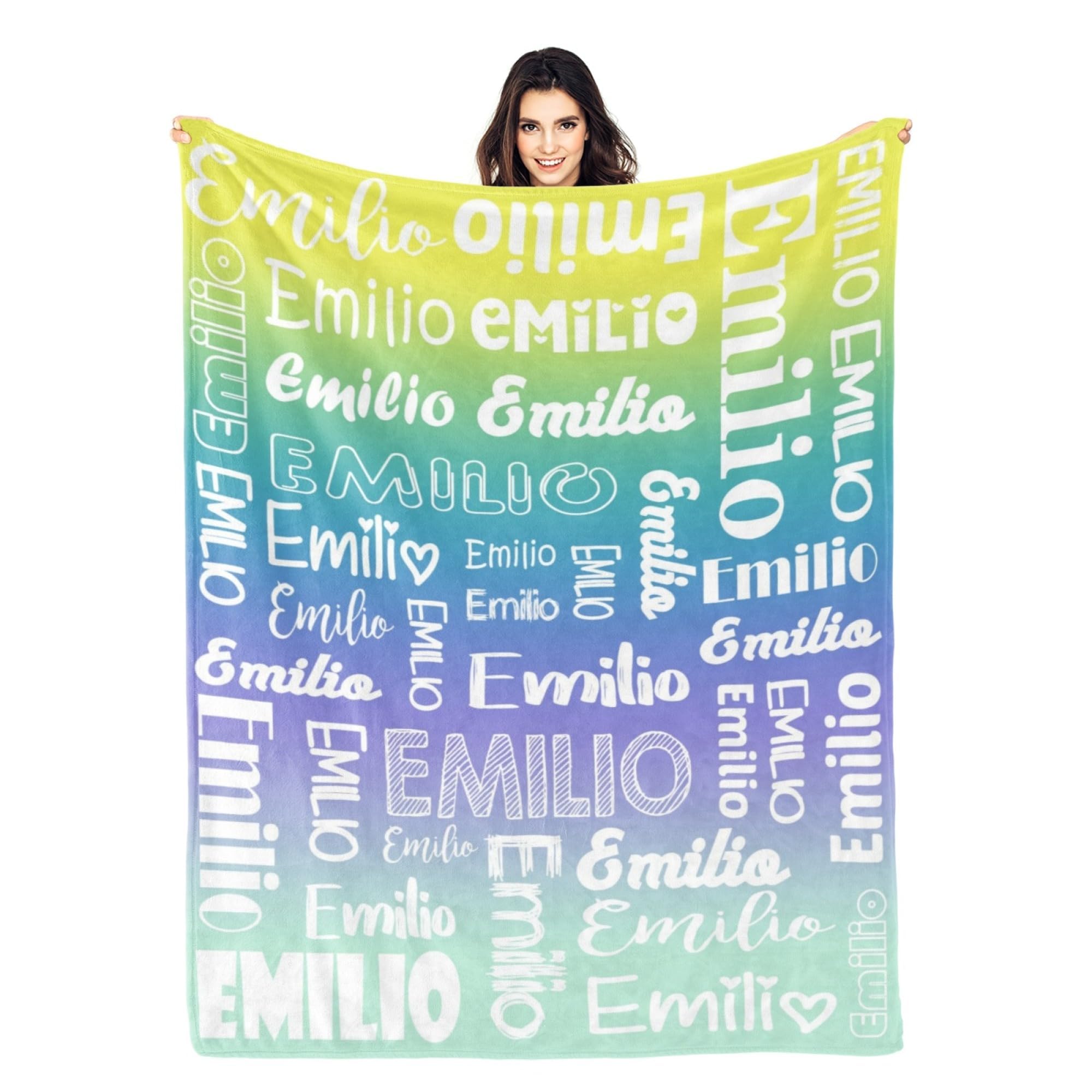 Personalized Flannel Throw Blanket for Adults & Kids - Custom Name Blanket for Birthday, Christmas Gifts - Cozy Home Decor, Bedroom, Couch & Travel Companion
