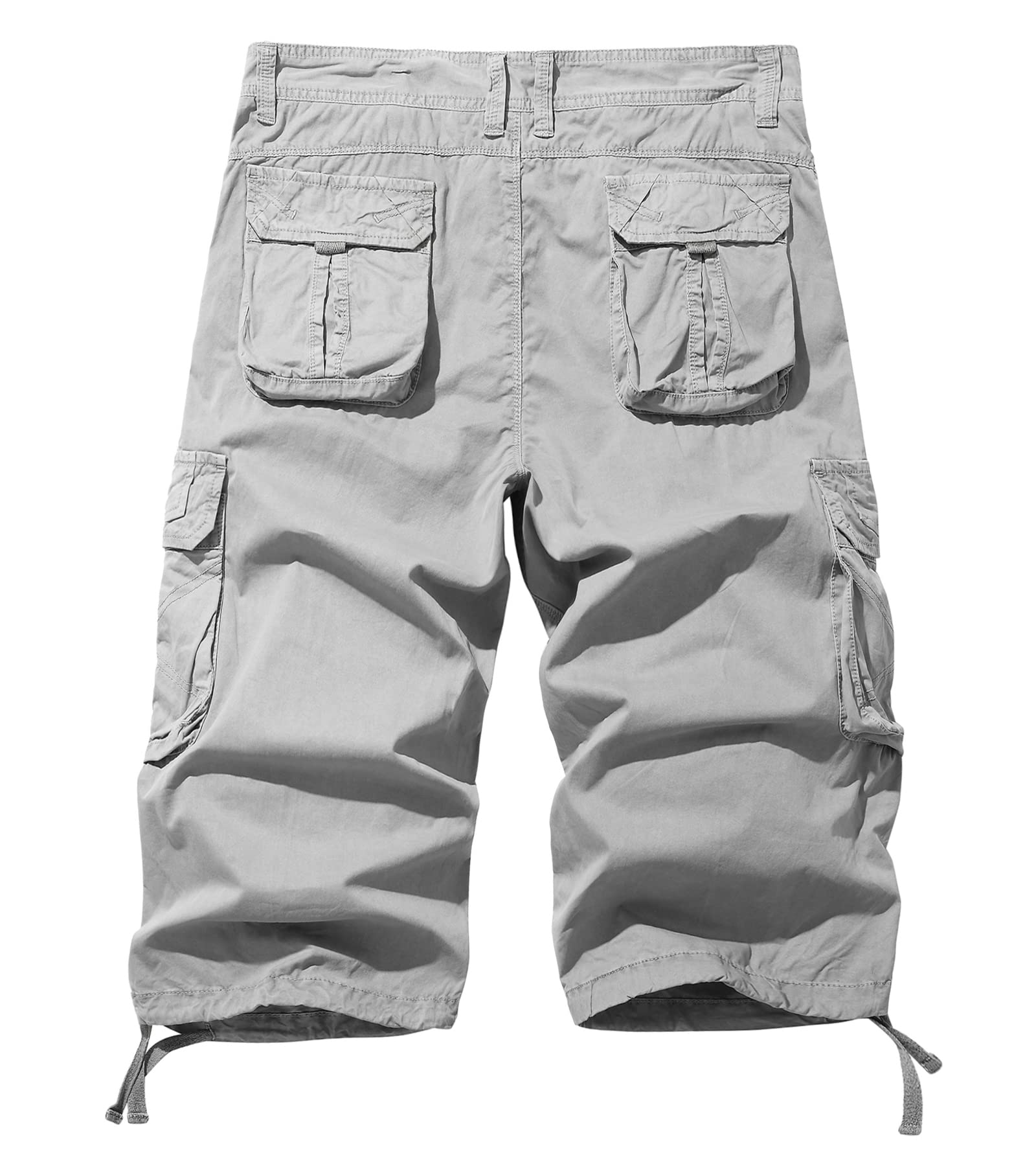 Men's 3/4 Length Cargo Shorts - Below The Knee Casual & Utility Shorts for Outdoor Activities, Hiking, Travel and Summer Wear