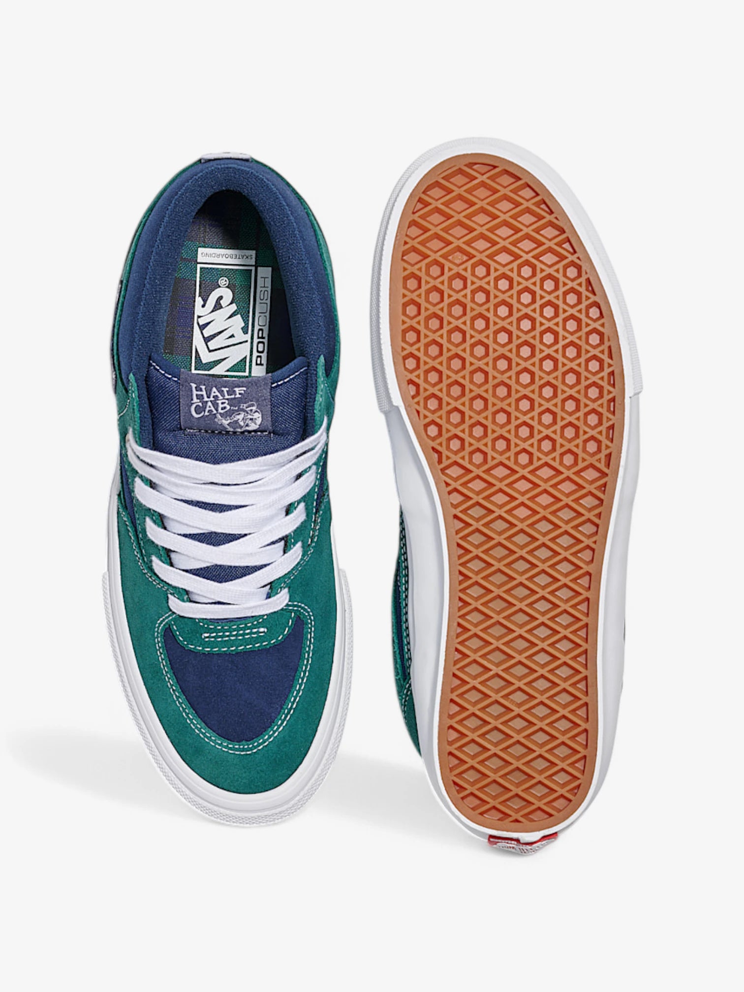Vans Skate Half Cab Sneakers - Blue & Green Skateboarding Shoes for Men & Women | Perfect for Street Skating, Casual Wear & Urban Fashion